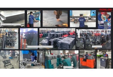 Ronlon floor scrubber factory is equipped with a rotational molding workshop.