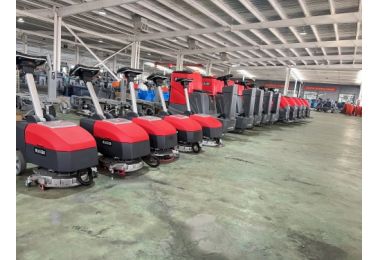 The Mongolian customer's floor scrubber is ready for shipment.