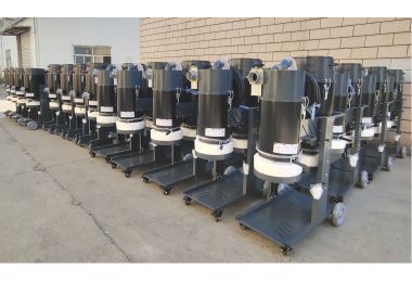 A batch of RONLON's black industrial vacuum cleaners will be shipped to Europe