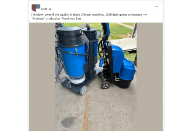 High Praise from a U.S. Customer for the RONLON RV5 Industrial Vacuum Cleaner and R540 Dual-Head Floor Grinder